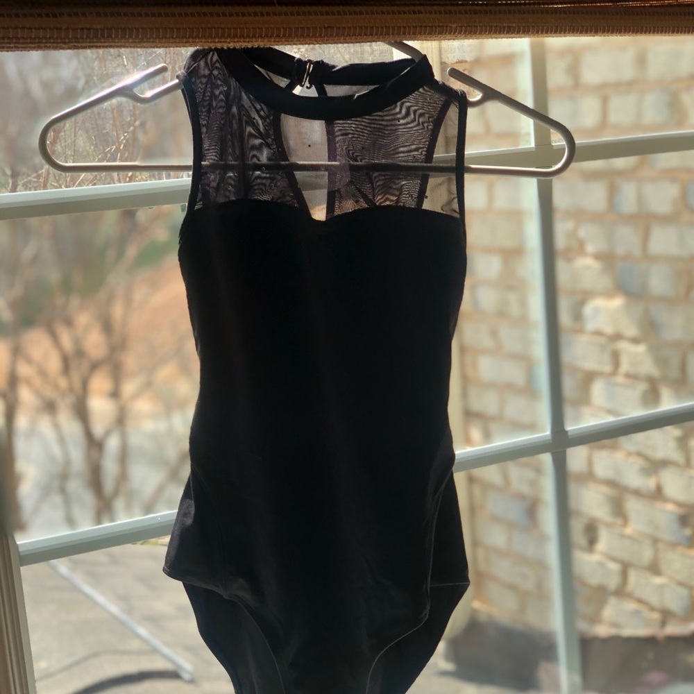 Black High Neck Ballet Leotard